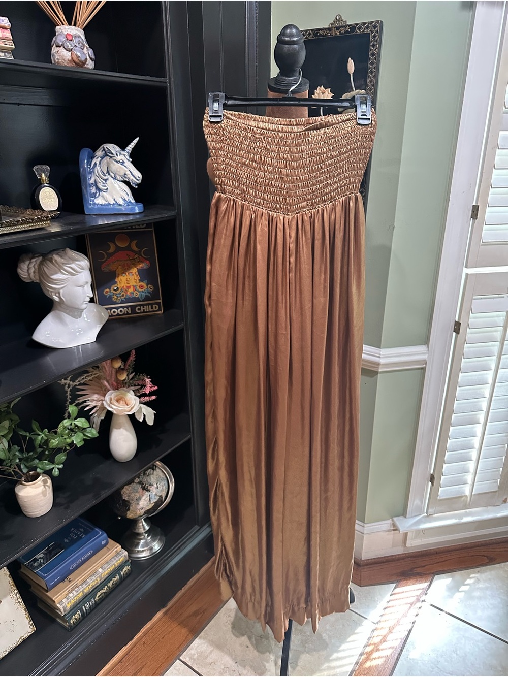 Free People Julie Strapless Jumpsuit – Metallic Desert Topaz – Size Small - Picture 8 of 12